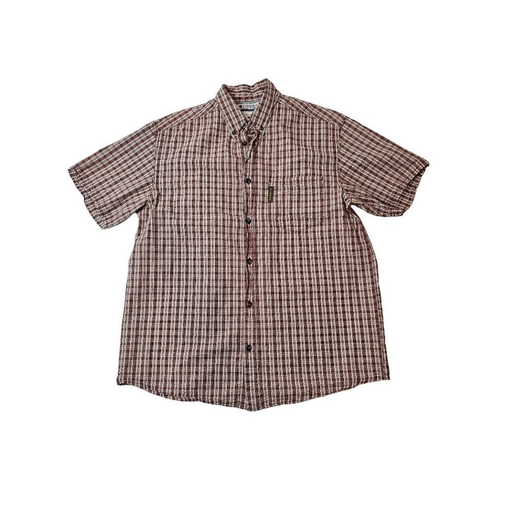 Columbia Sportswear Men's Plaid Button-Down Shirt, Size L Short Sleeve